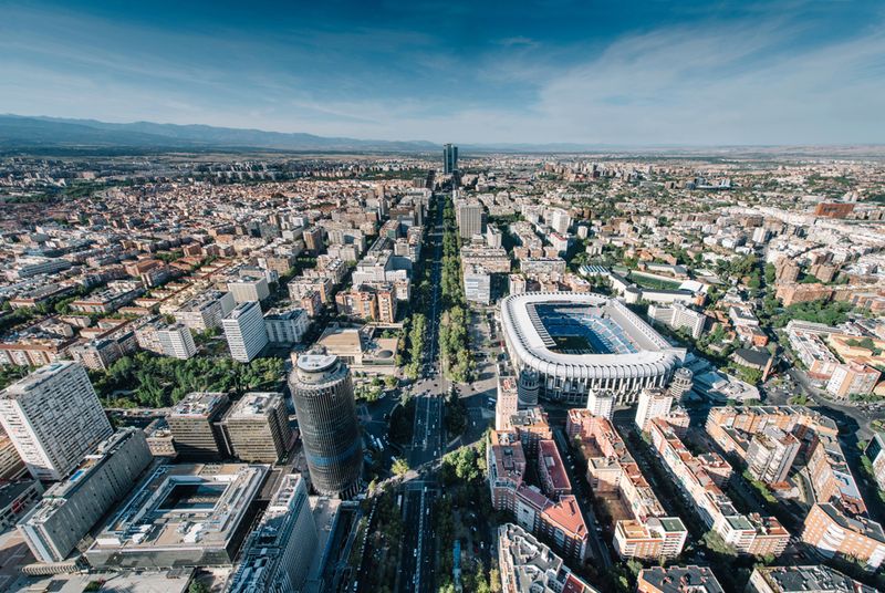 Vista panorámica Madrid, Santiago Bernabeu